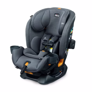 Angled view Grey Chicco Car Seat All-in-One in Smoke